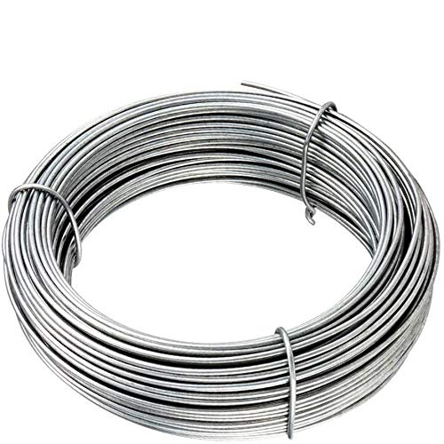 Amagabeli 2.7MM Fil de Fer de Jardin Galvanisé - Poids 5KG - Fil de Tension Rouleau de Fil Fer Métallique Enduit pour Clôture de Jardin Jardinage WR2