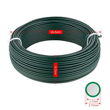 Load image into Gallery viewer, Amagabeli 2.75MM X 50M X 4PCS Fil de Tension Rouleau de Fil de Fer Métallique Vert Enduit de PVC de Métal Revêtu de Plastifié Vert pour Clôture de Jardin Jardinage WR3
