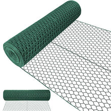 Load image into Gallery viewer, Amagabeli 0.75M x 25M Grillage à Poule Cloture25.4mm Grillage Poulailler Jardin RAL6005 PVC Maille Fine Hexagonal Bordures Jardin Grillage Triple Torsion Voliere HC05
