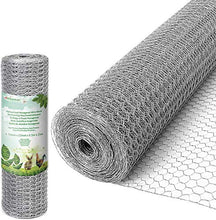 Load image into Gallery viewer, Amagabeli 0.5Mx25M Grillage à Poule 13mm Galvanisé Maille Hexagonal Cloture poulailler voliere Poulailler Jardin Grillage Grillage Triple Torsion Élevage Volaille Filet résistant aux Intempéries HC06
